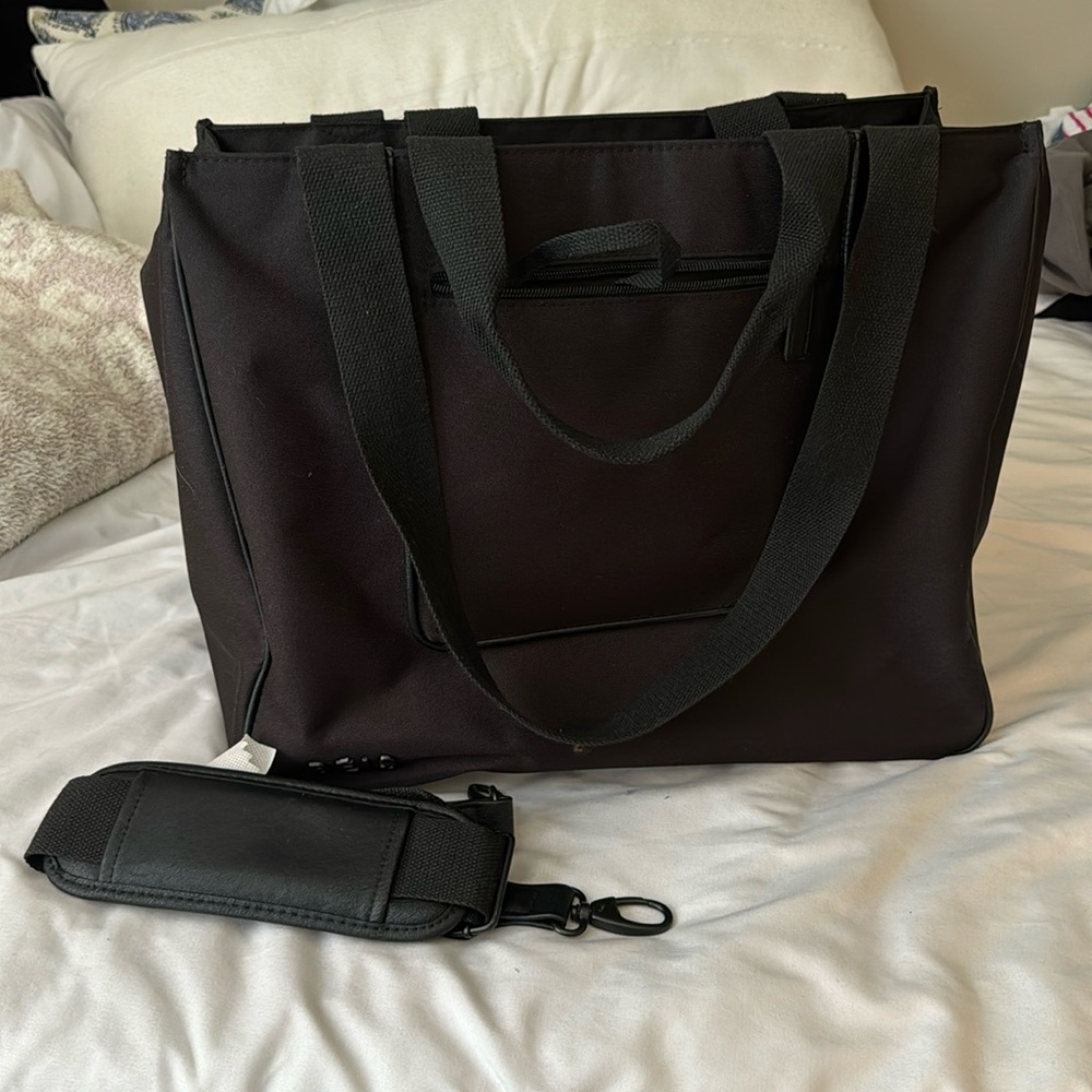 Beis East to West Black Work Tote